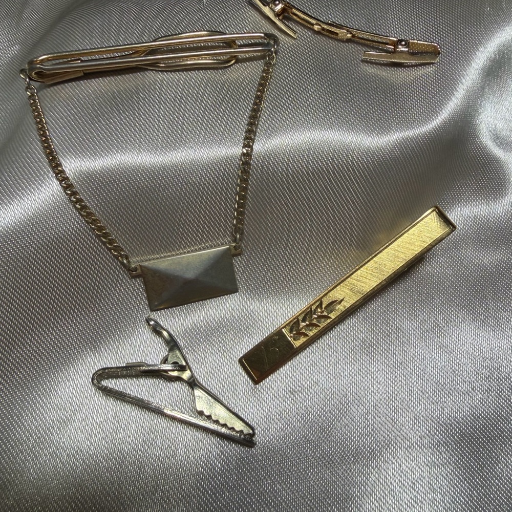 Vintage Men's Tie Clip Lot - SWANK & ANSON - Mid Century Collection